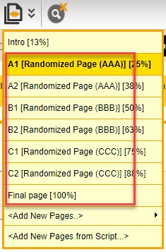 Randomise Survey Pages View Pages 2